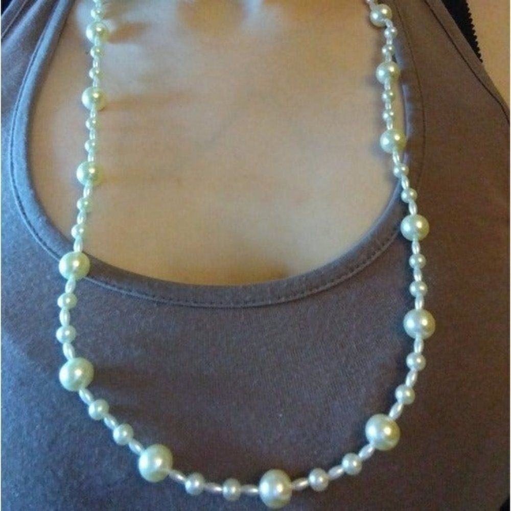 bridal ivory pearl beaded bracelet tea party length‎